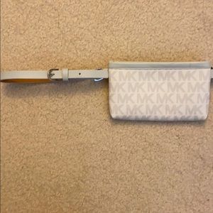 Michael Kors white belt bag